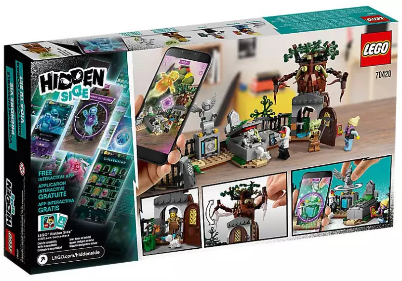 Box Rückansicht: LEGO Hidden Side 70420 Geheimnisvoller Friedhof