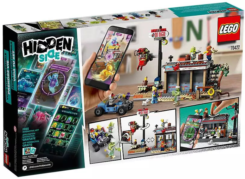 Box Rückansicht: LEGO Hidden Side 70422 Angriff auf die Garnelenhütte