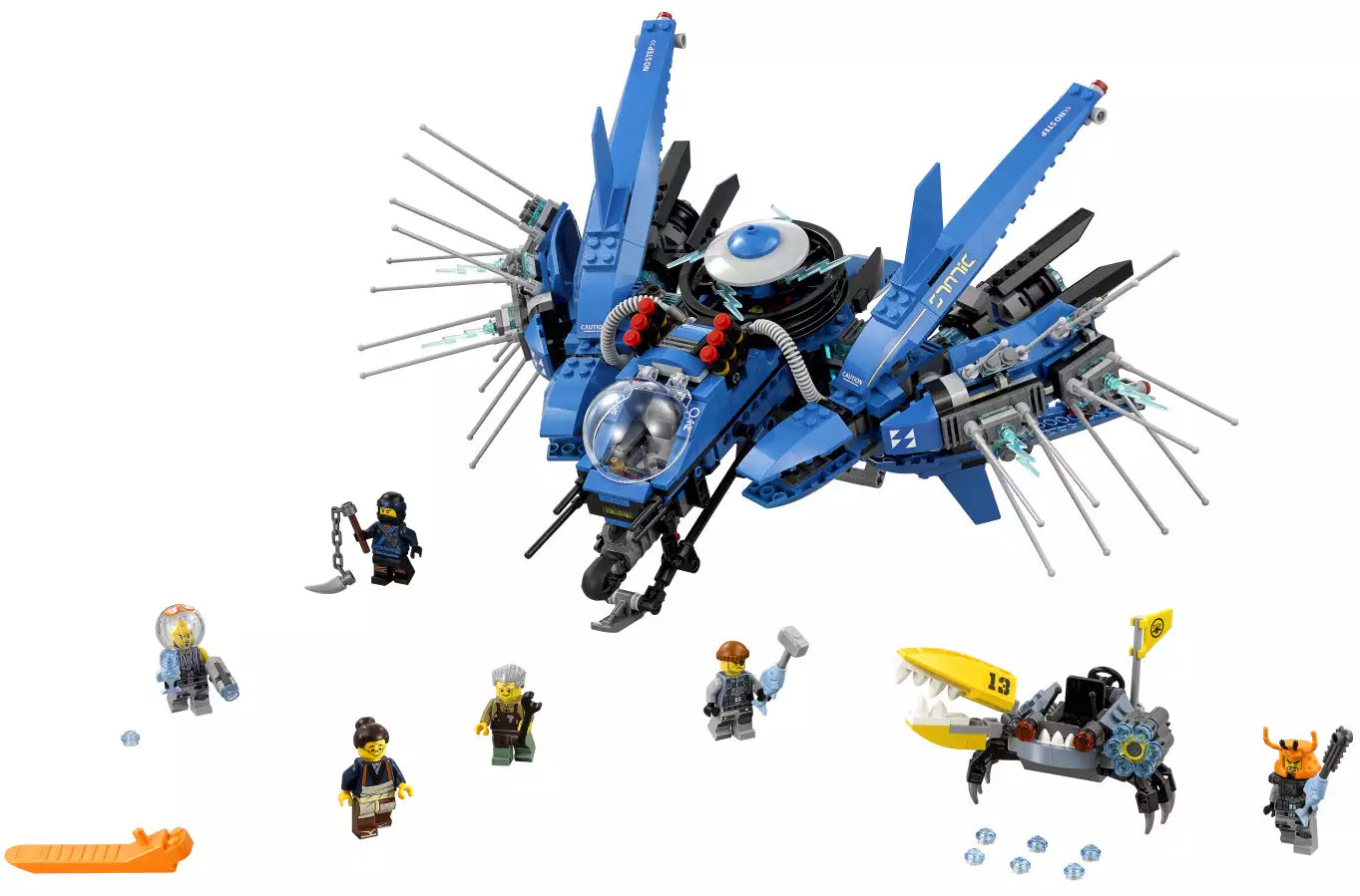 Inhalt: LEGO Ninjago 70614 Jays Jet-Blitz