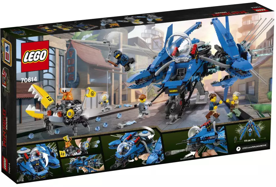 Box Rückansicht: LEGO Ninjago 70614 Jays Jet-Blitz