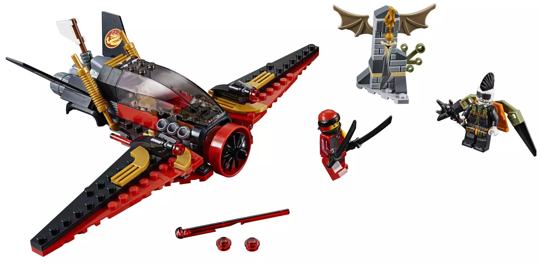 Inhalt: LEGO Ninjago 70650 Flügel-Speeder