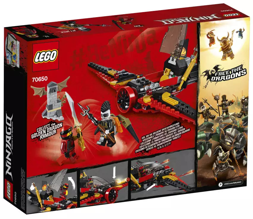 Box Rückansicht: LEGO Ninjago 70650 Flügel-Speeder