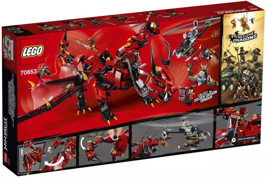 Box Rückansicht: LEGO Ninjago 70653 Mutter der Drachen