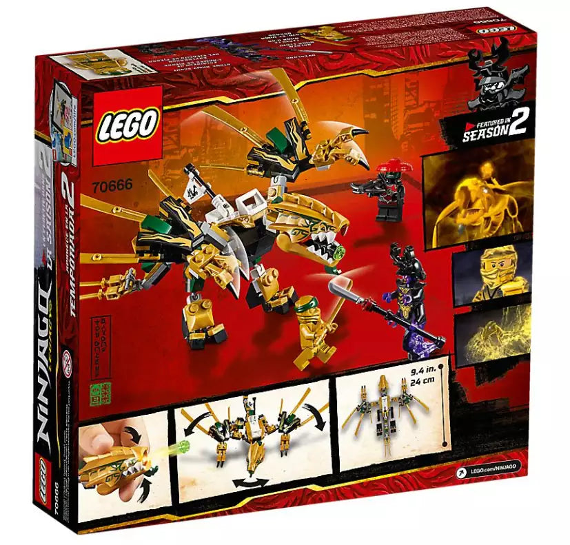 Box Rückseite: LEGO Ninjago 70666 Goldener Drache