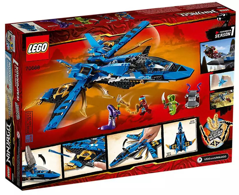 Box Rückseite: LEGO Ninjago 70668 Jays Donner-Jet