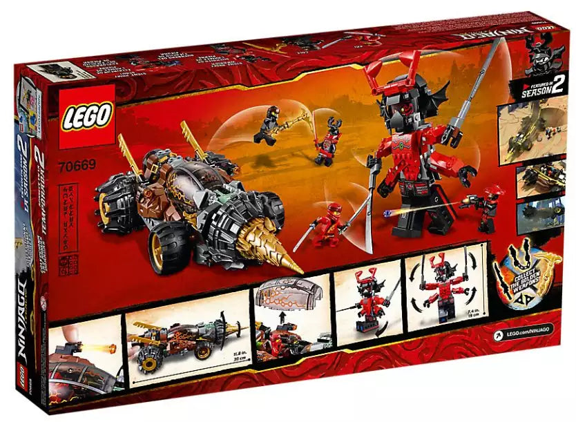 Box Rückseite: LEGO Ninjago 70669 Coles Powerbohrer