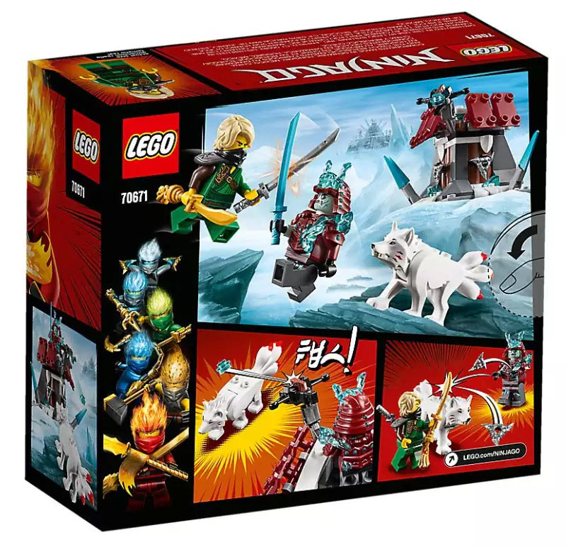 Box Rückansicht: LEGO Ninjago 70671 Angriff des Eis-Samurai
