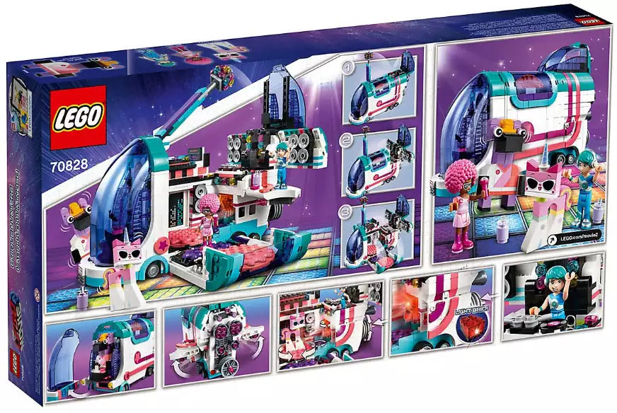Box Rückseite: LEGO MOVIE 2 70828 Pop-Up-Party-Bus