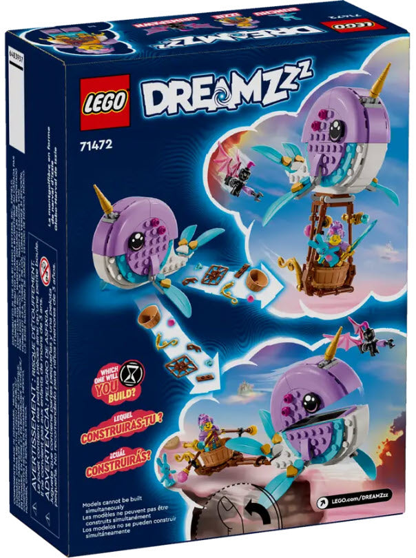 Box Rückansicht: LEGO DREAMZzz 71472 Izzies Narwal-Heißluftballon
