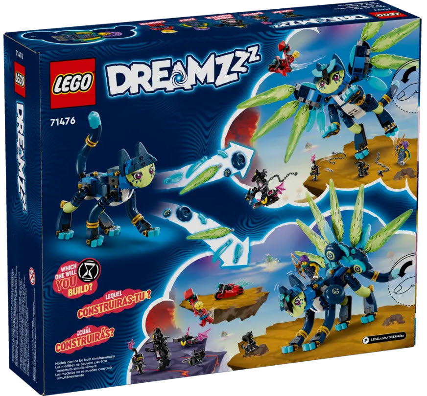 Box Rückansicht: LEGO DREAMZzz 71476 Zoey und die Katzeneule Zian