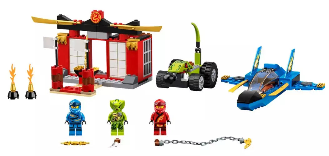 Inhalt: LEGO Ninjago 71703 Kräftemessen mit dem Donner-Jet
