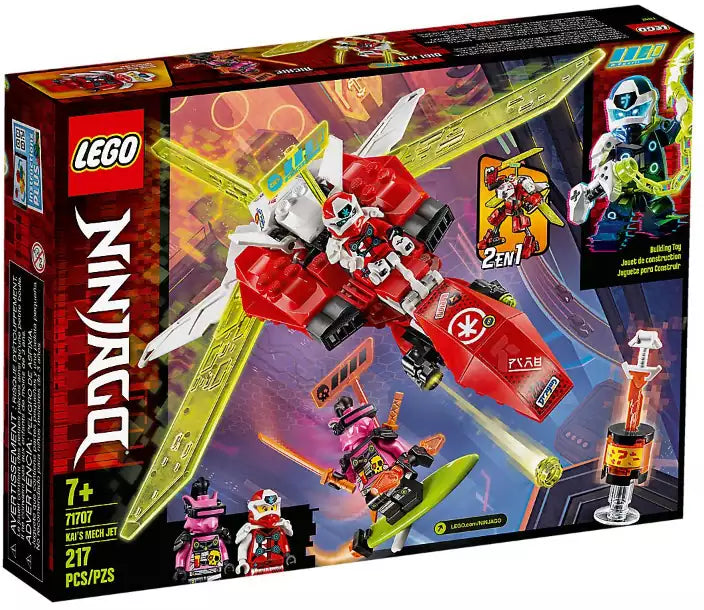 Box Rückansicht: LEGO Ninjago 71707 Kais Mech Jet