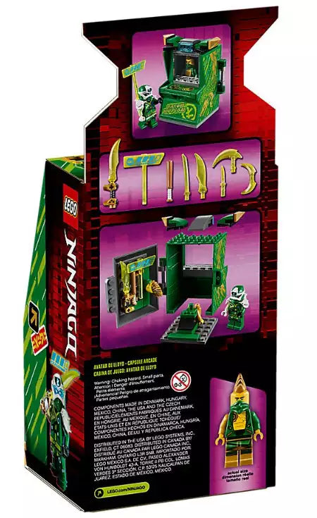 Box Rückansicht: LEGO Ninjago 71716 Avatar Lloyd - Arcade Kapsel