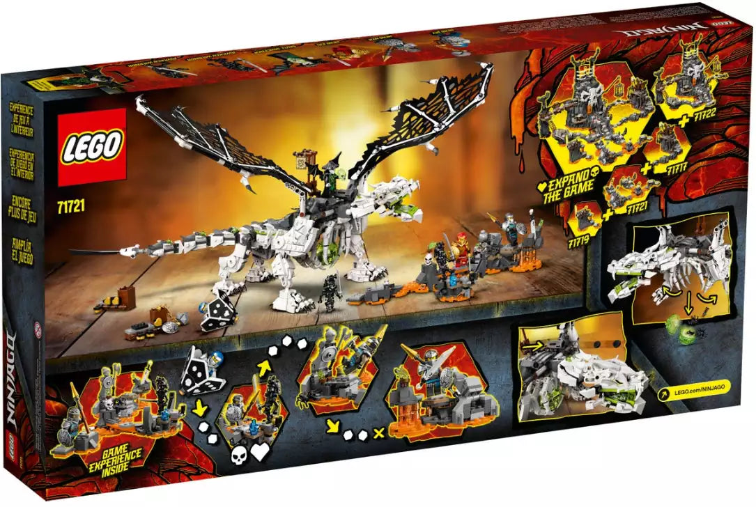 Box Rückansicht: LEGO Ninjago 71721 Drache des Totenkopfmagiers