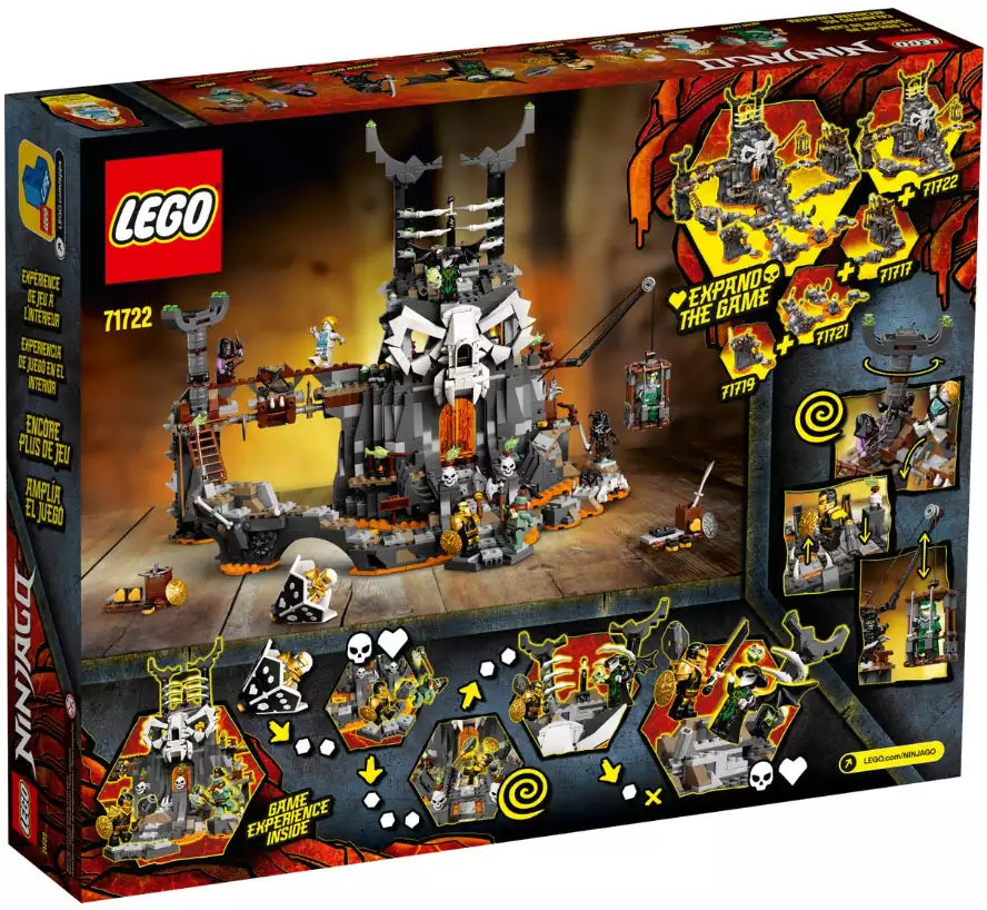 Box Rückansicht: LEGO Ninjago 71722 Verlies des Totenkopfmagiers