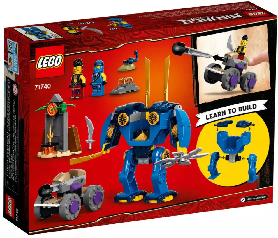 Box Rückansicht: LEGO Ninjago 71740 Jays Elektro-Mech