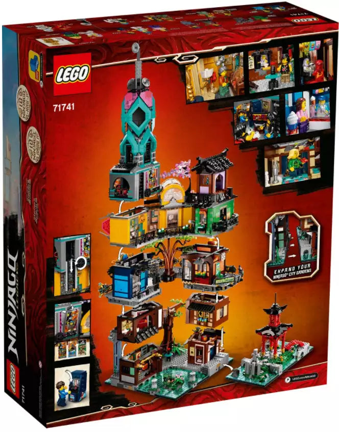 Box Rückansicht: LEGO Ninjago 71741 Die Gärten von NINJAGO City