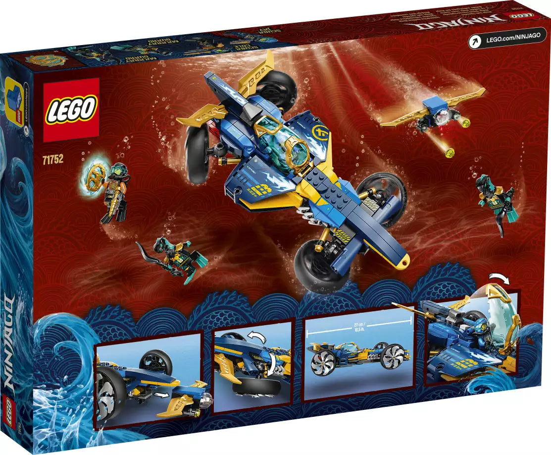 Box Rückansicht: LEGO Ninjago 71752 Ninja-Unterwasserspeeder