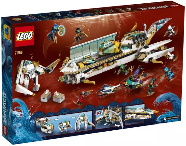 Box Rückansicht: LEGO Ninjago 71756 Wassersegler