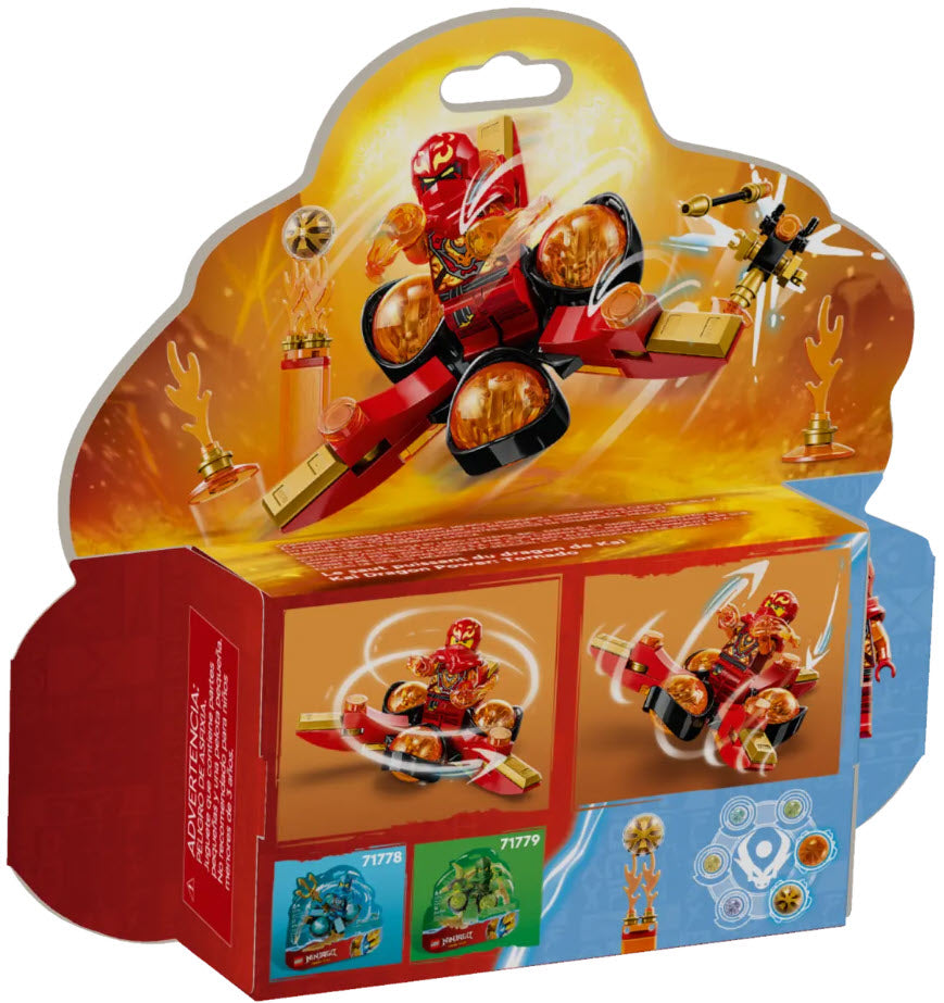 Box Rückansicht: LEGO Ninjago 71777 Kais Drachenpower-Spinjitzu-Flip