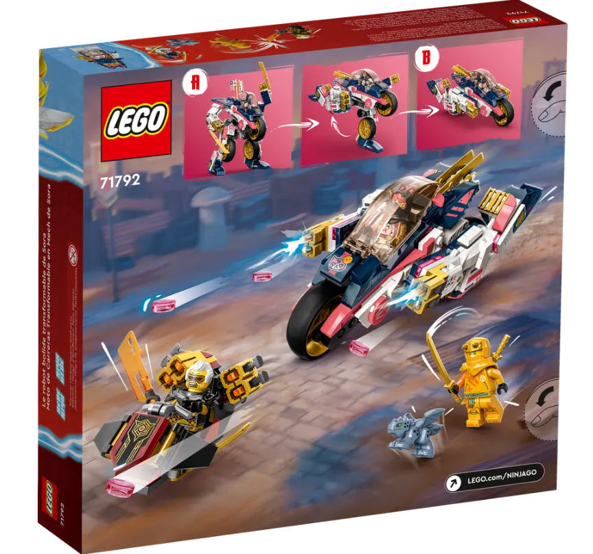 Box Rückansicht: LEGO Ninjago 71792 Soras Mech-Bike