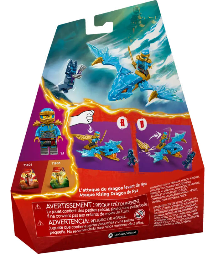 Box Rückansicht: LEGO Ninjago 71802 Nyas Drachengleiter
