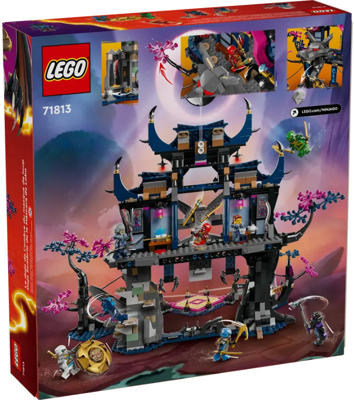 Box Rückseite: LEGO Ninjago 71813 Wolfsmasken-Dojo