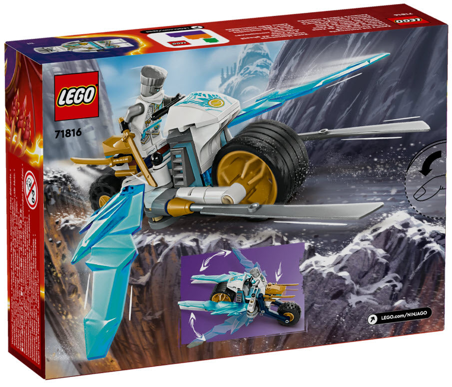 Box Rückseite: LEGO Ninjago 71816 Zanes Eismotorrad