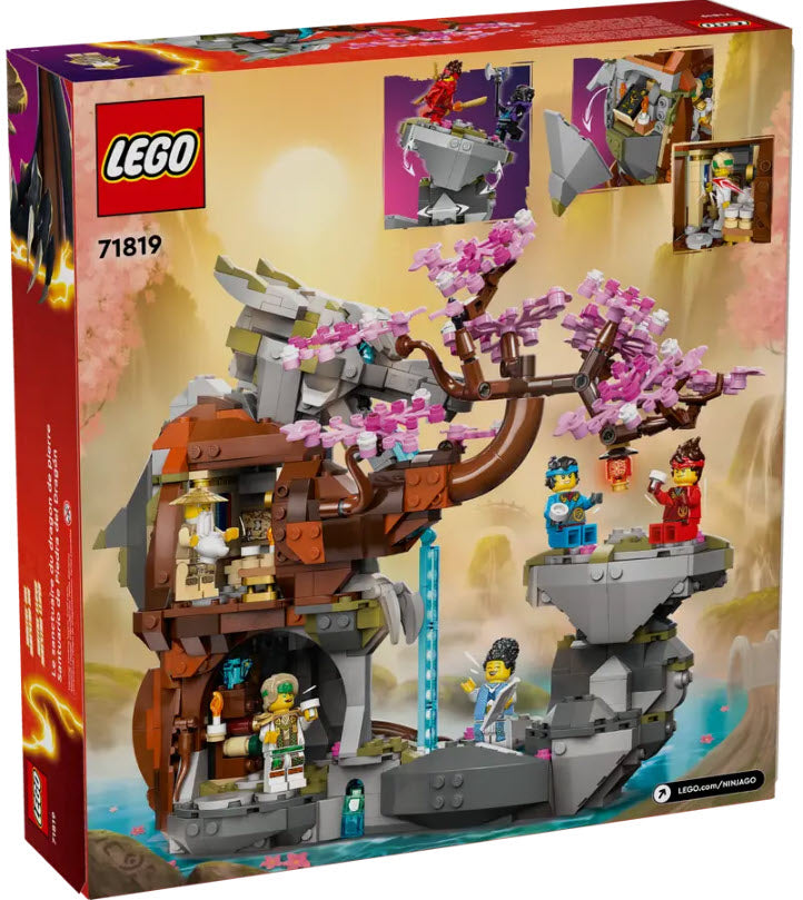 Box Rückseite: LEGO Ninjago 71819 Drachenstein-Tempel