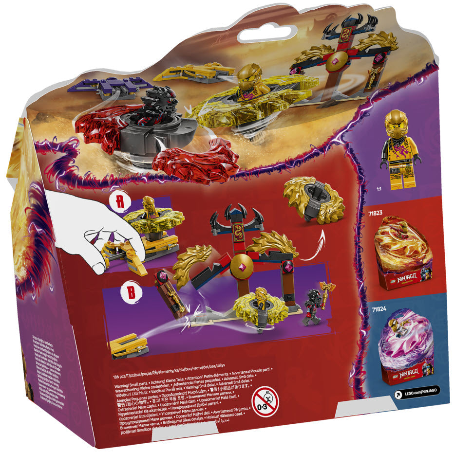 Box Rückseite: LEGO Ninjago 71826 Drachen-Spinjitzu Battle Pack