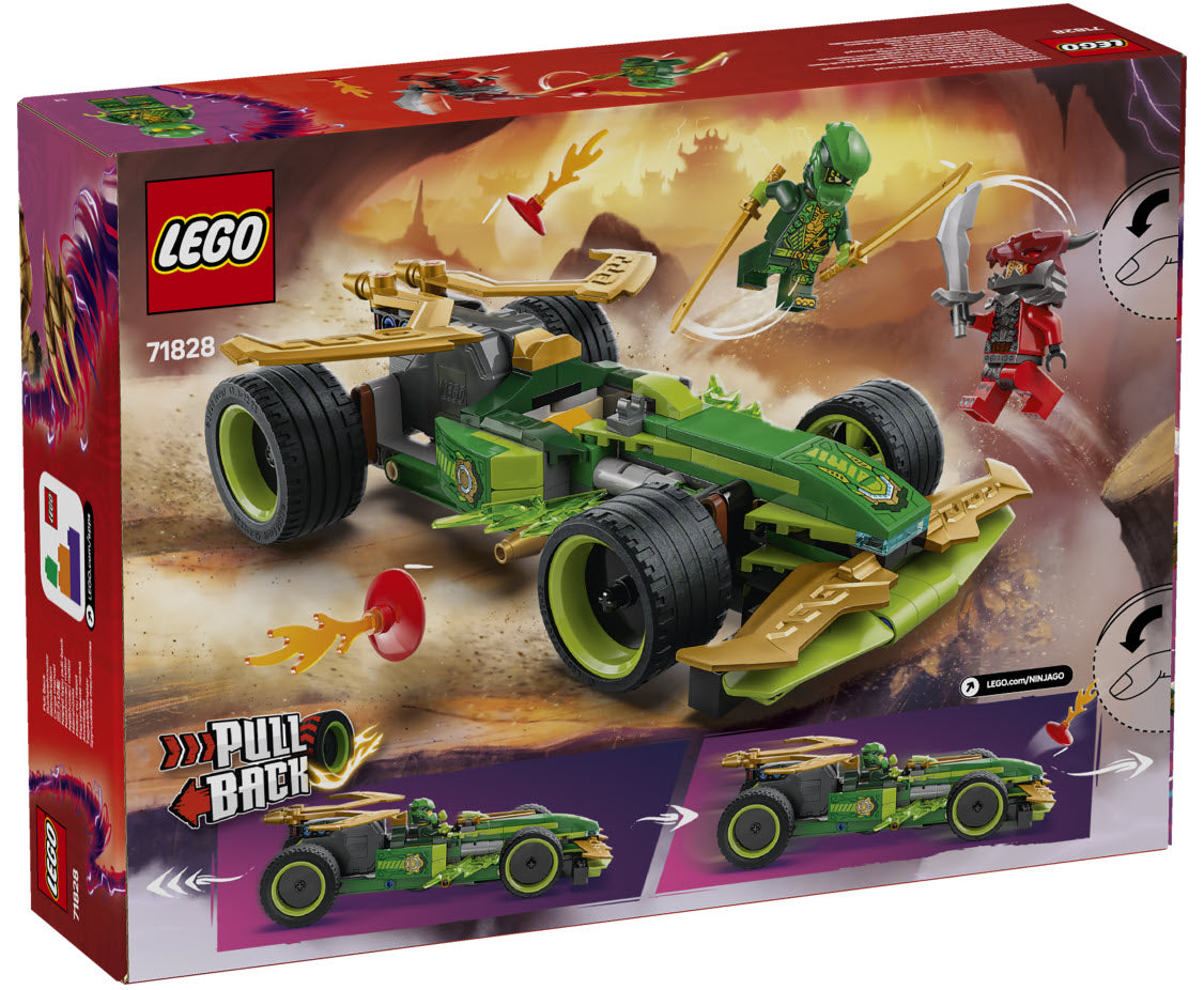 Box Rückseite: LEGO Ninjago 71828 Lloyds Actionflitzer