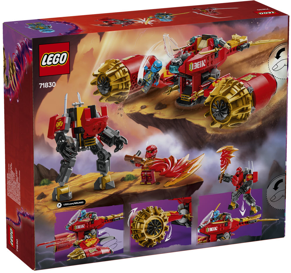 Box Rückseite: LEGO Ninjago 71830 Kais Sturmreiter-Mech