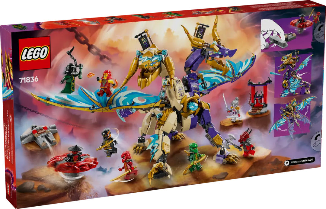 Box Rückseite: LEGO Ninjago 71836 Lichtbogendrache