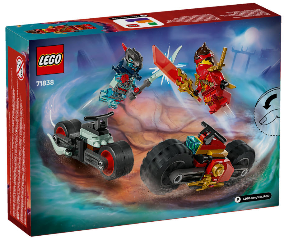 Box Rückseite: LEGO Ninjago 71838 Kais Motorradrennen