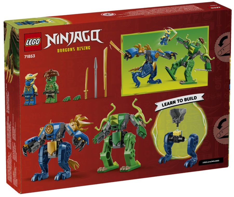 Box Rückseite: LEGO Ninjago 71853 Duell mit Jays Drachen-Mech
