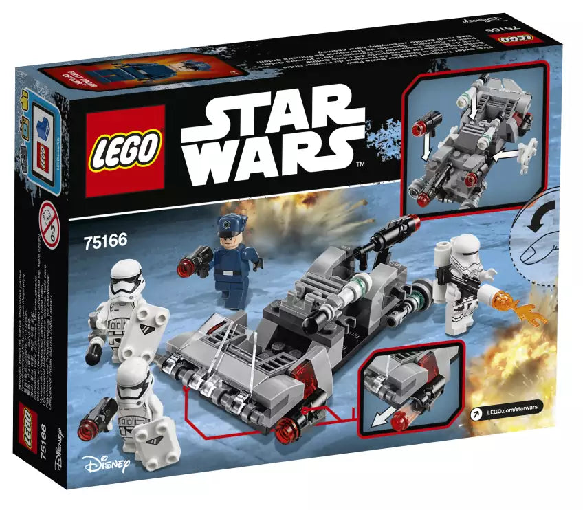 Box Rückansicht: LEGO Star Wars 75166 First Order Transport Speeder Battle Pack