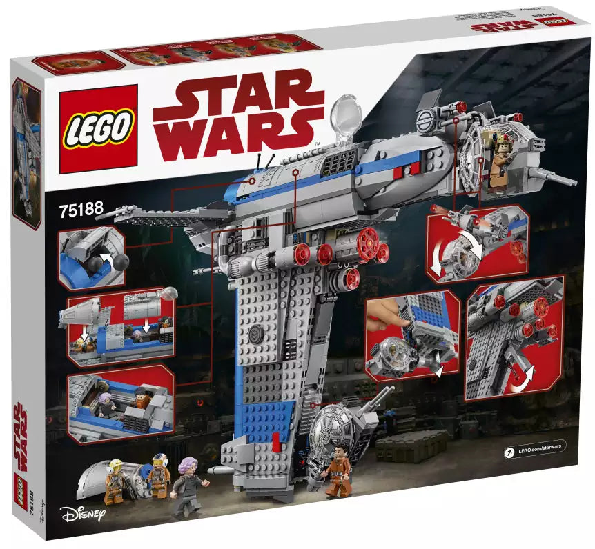 Box Rückansicht: LEGO Star Wars 75188 Resistance Bomber