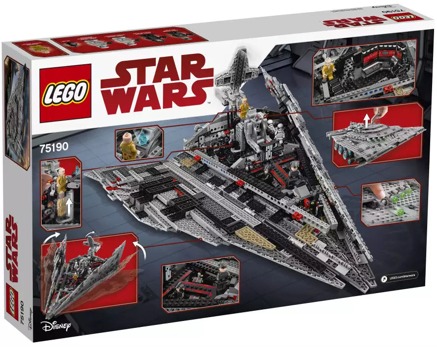 Box Rückansicht: LEGO Star Wars 75190 First Order Star Destroyer