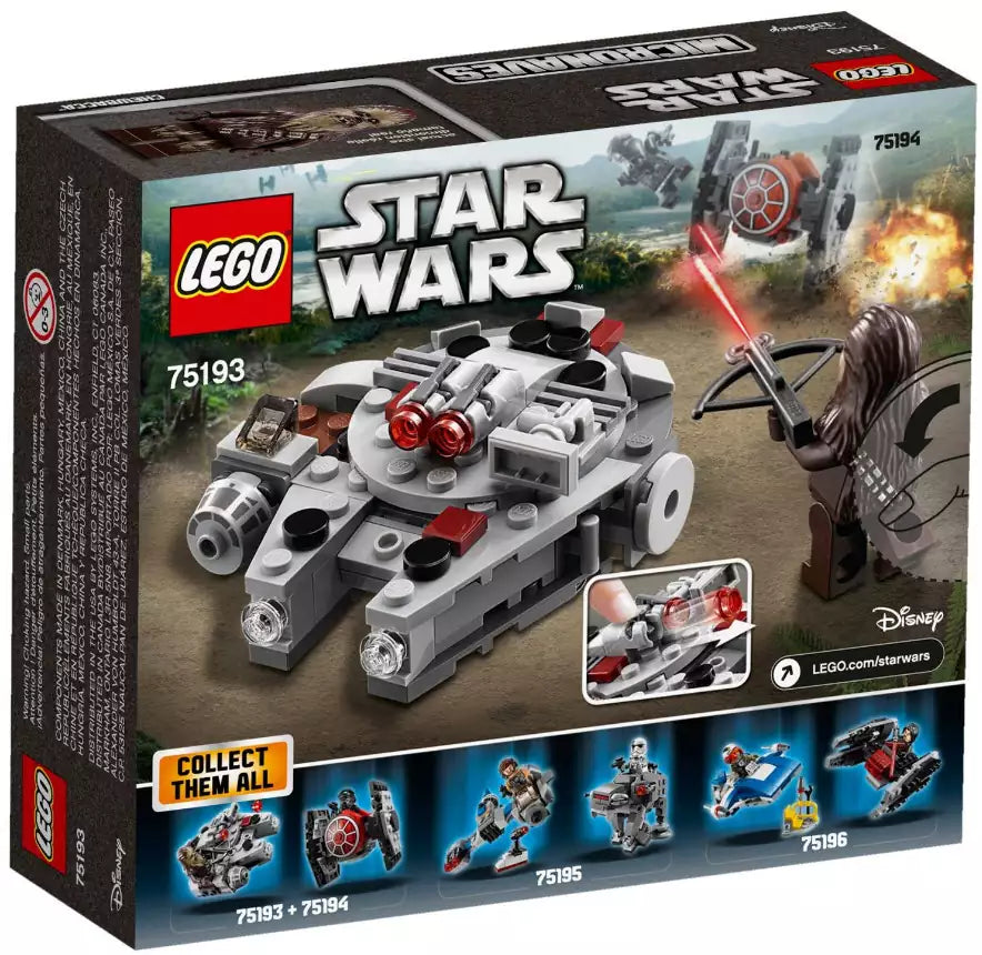 Box Rückansicht: LEGO Star Wars 75193 Millennium Falcon Microfighter