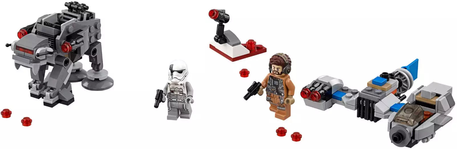 Inhalt: LEGO Star Wars 75195 Ski Speeder vs. First Order Walker Microfighters