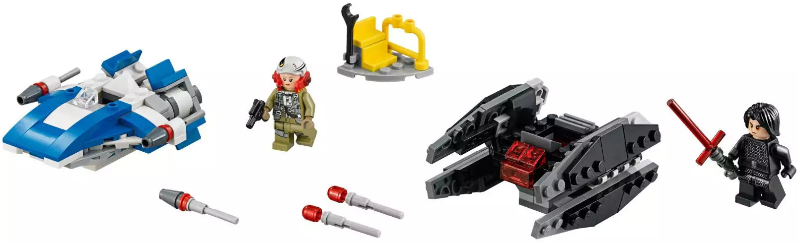 Inhalt: LEGO Star Wars 75196 A-Wing vs. TIE Silencer Microfighters
