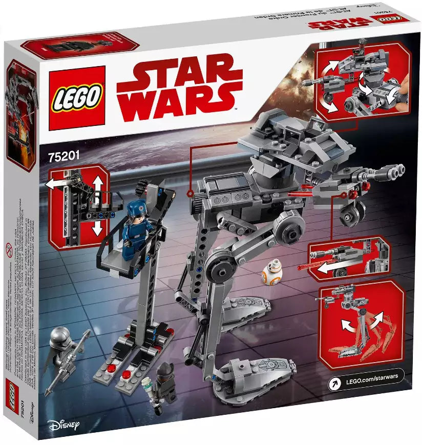 Box Rückansicht: LEGO Star Wars 75201 First Order AT-ST