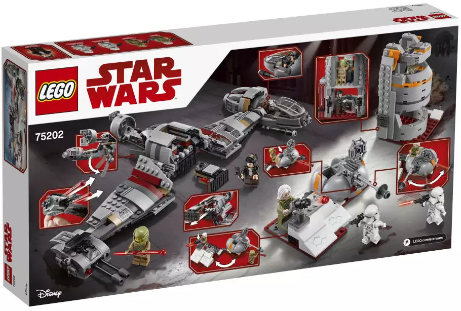 Box Rückansicht: LEGO Star Wars 75202 Defense of Crait