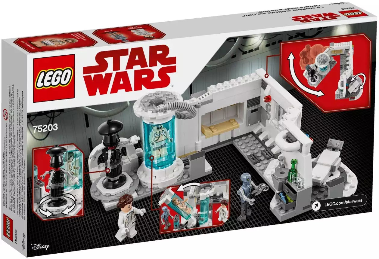 Box Rückansicht: LEGO Star Wars 75203 Heilkammer auf Hoth