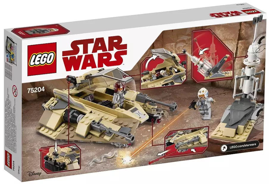 Box Rückansicht: LEGO Star Wars 75204 Sandspeeder
