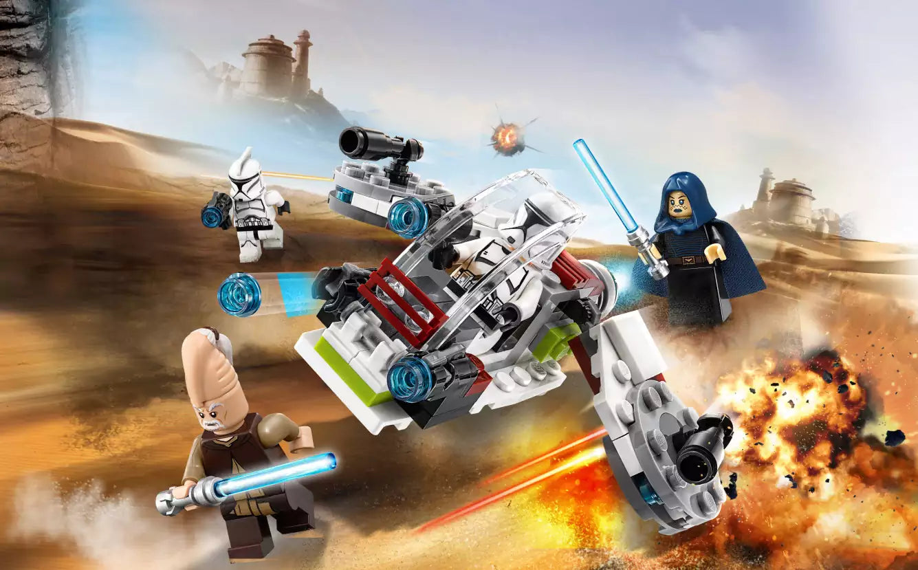 Minifiguren: LEGO Star Wars 75206 Jedi und Clone Troopers Battle Pack