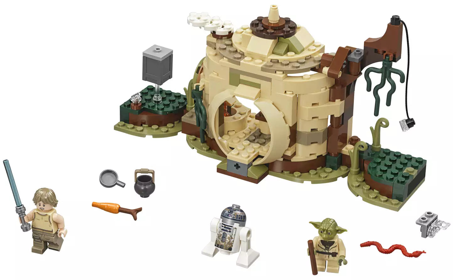 Inhalt: LEGO Star Wars 75208 Yodas Hütte