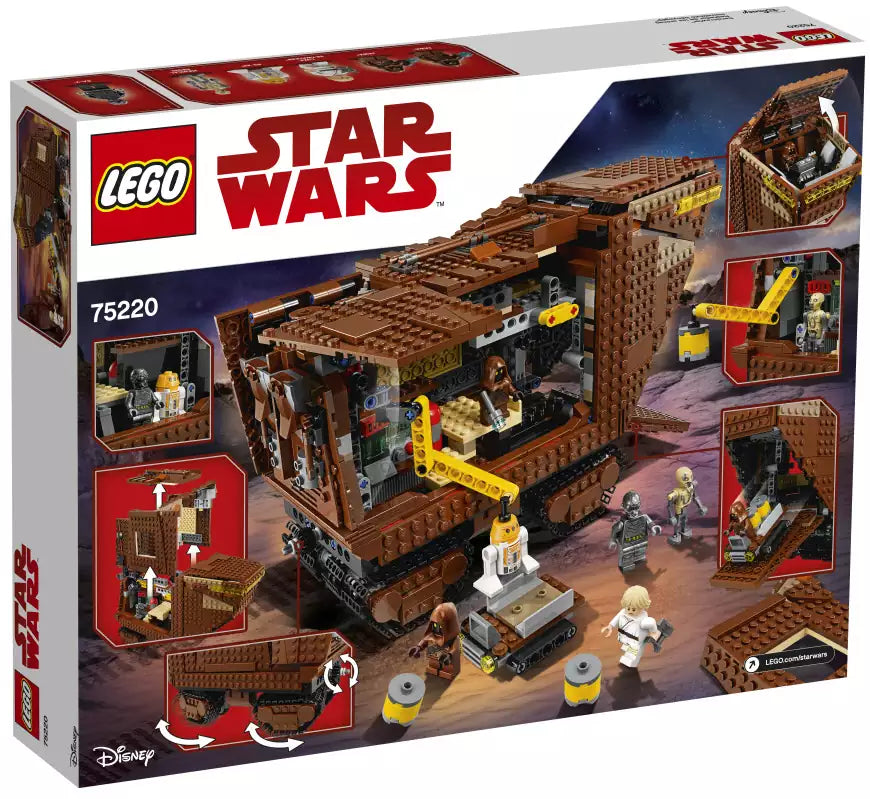 Box Rückansicht: LEGO Star Wars 75220 Sandcrawler