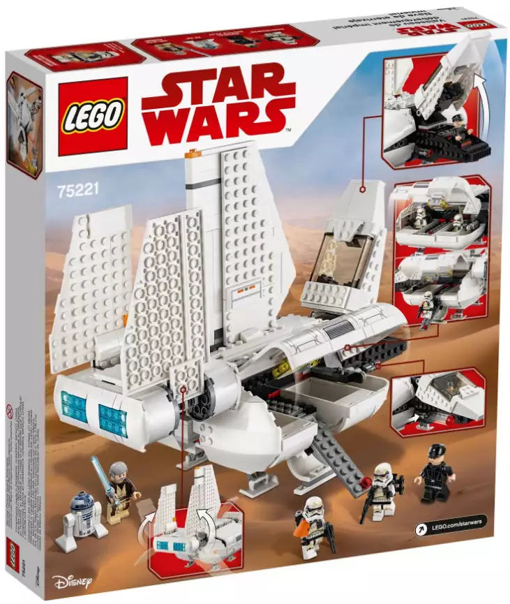 Box Rückansicht: LEGO Star Wars 75221 Imperiale Landefähre