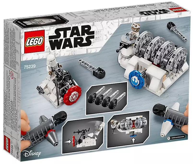 Box Rückseite: LEGO Star Wars 75239 Action Battle Hoth Generator-Attacke